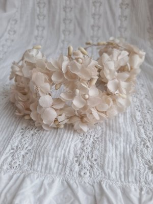 画像10: アンティーク布花冠