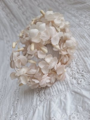 画像9: アンティーク布花冠