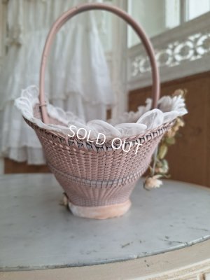 画像12: 布花付ピンクバスケット