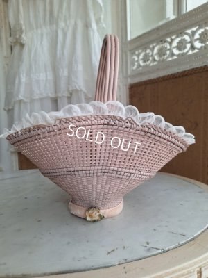 画像13: 布花付ピンクバスケット