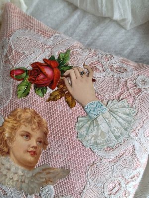 画像3: レースとクロモスラベンダークッション