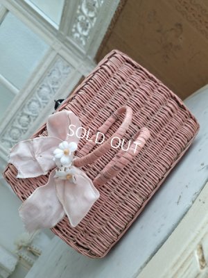 画像6: 布花付ピンクのバスケット