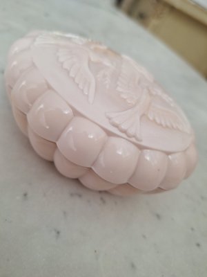画像7: オパリンガラス小鳥柄ソープディッシュ
