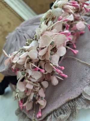 画像6: アンティーク布花ハット