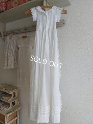 画像10: アンティーク洗礼ベビードレス