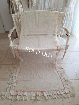 画像25: リボン装飾アンティークレースカーテン