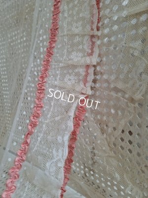 画像29: リボン装飾アンティークレースカーテン