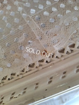 画像32: リボン装飾アンティークレースカーテン