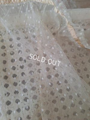 画像31: リボン装飾アンティークレースカーテン