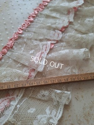 画像40: リボン装飾アンティークレースカーテン