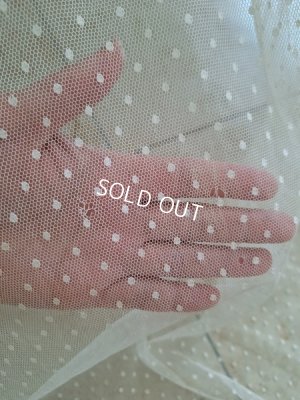 画像35: リボン装飾アンティークレースカーテン