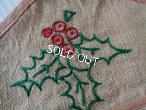 画像2: ヒイラギ柄刺繍ニュースペーパーホルダー