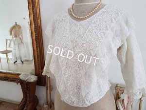 画像1: チュールレースブラウス