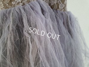 画像4: ヴィンテージパープルチュールドレス