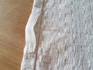 画像2: クロッシェ編みレース付きリネンクロス