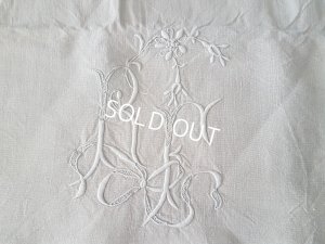 画像2: モノグラムアンティークリネンシーツ