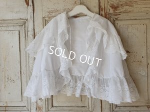 画像10: アンティ―クケープ付き洗礼式ドレス