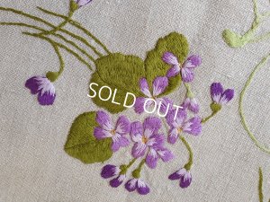 画像3: すみれ刺繍テーブルクロス