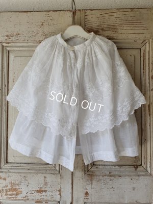 画像10: アンティークレースベビーケープ