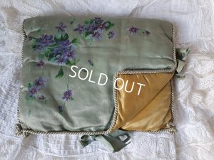 画像2: すみれ柄シルクハンキーケース