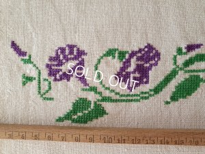 画像5: ハンガリアン花柄刺繍リネンクロス