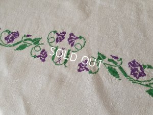 画像9: ハンガリアン花柄刺繍リネンクロス