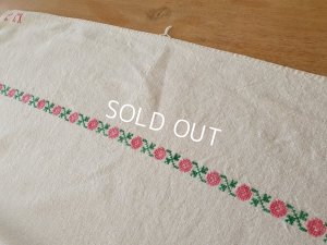 画像2: ハンガリアン花柄刺繍リネンクロス