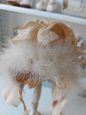 画像4: アンティークファー付ボンネット