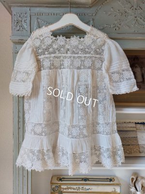 画像2: アンティークレースベビードレス