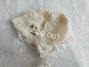 画像2: アンティークロココレースボンネット