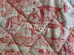 画像7: トワルドジュイ柄アンティークキルト