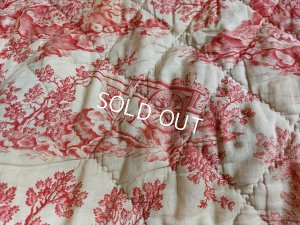 画像10: トワルドジュイ柄アンティークキルト