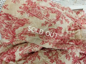 画像20: トワルドジュイ柄アンティークキルト