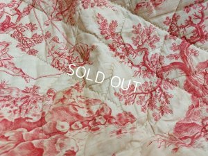 画像14: トワルドジュイ柄アンティークキルト