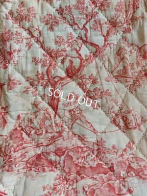 画像6: トワルドジュイ柄アンティークキルト