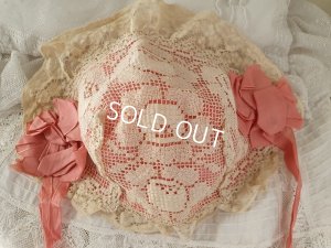 画像2: アンティークフィレレースボンネット