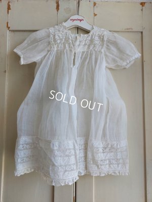 画像2: アンティークレースベビードレス