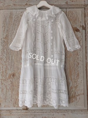画像2: アンティークレースチャイルドレス