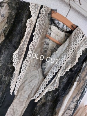 画像8: アンティークブラックレースフラッパードレス