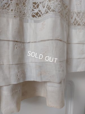 画像13: アンティーク大きなリボンレースドレス