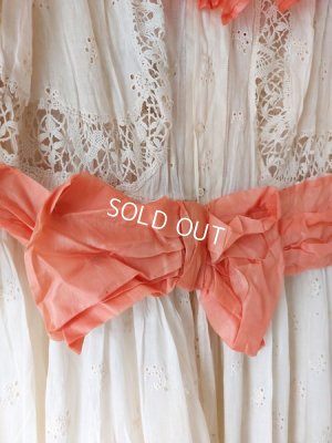 画像7: アンティーク大きなリボンレースドレス