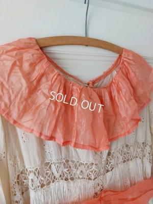 画像6: アンティーク大きなリボンレースドレス