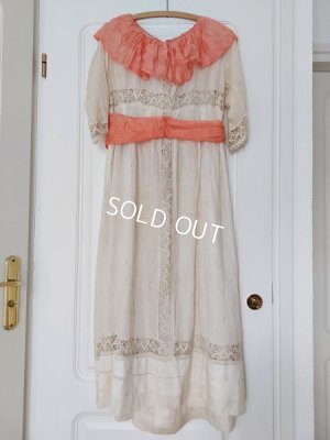 画像4: アンティーク大きなリボンレースドレス