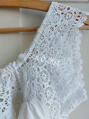 画像6: アンティークフィレレース装飾リネンドレス