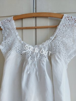 画像4: アンティークフィレレース装飾リネンドレス