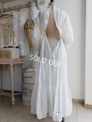 画像6: エドワ―ディアン期レースティードレス