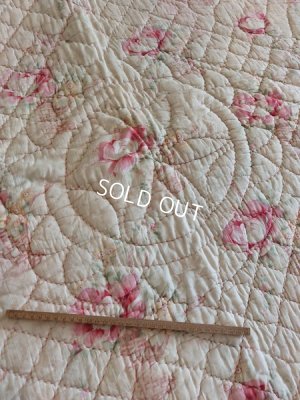 画像5: アンティークフレンチ花かご柄キルト