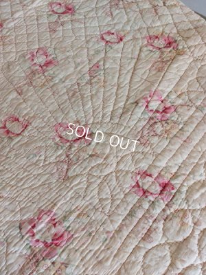 画像6: アンティークフレンチ花かご柄キルト