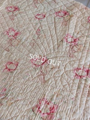 画像7: アンティークフレンチ花かご柄キルト