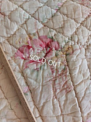 画像8: アンティークフレンチ花かご柄キルト